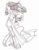 Ballroom Dancing Anime Coloring Pages sketch template