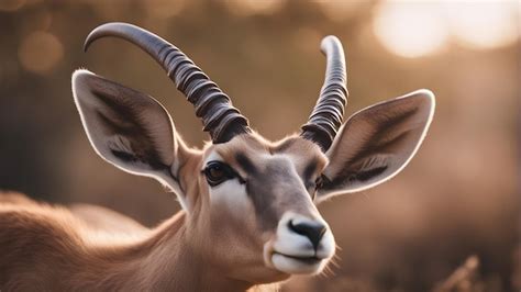 Premium AI Image | Closeup view of antelope horns