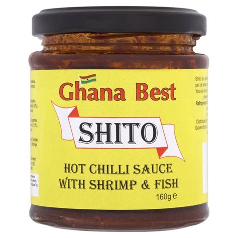 Morrisons: Ghana Best Shito Hot Chilli Sauce With Shrimp & Fish 160g(Product Information)