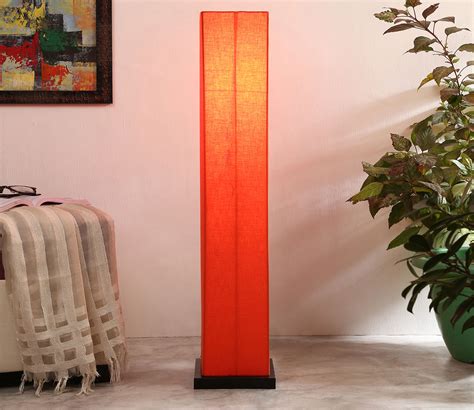 Buy Black Square Metal Floor Lamps (Orange) Online in India at Best Price - Modern Floor Lamps ...