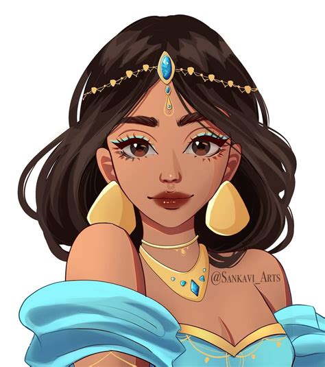 Princess Jasmine Fanart Sankavi_Arts