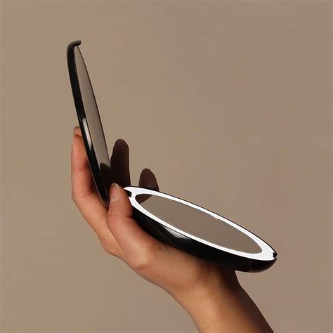 Mini Portable Folding Travel Mirror Led Light Makeup Compact 10x Magnification 2-sided Beauty ...