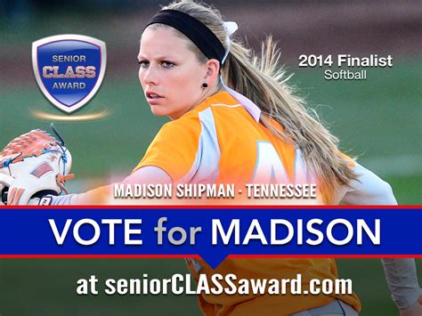 Madison Shipman | Softball 2014 | Senior CLASS Award