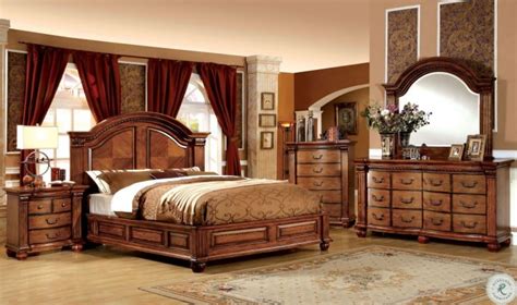 Bellagrand Antique Tobacco Oak Bedroom Set | Bedroom furniture sets ...