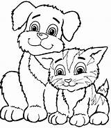 Kitten And Puppy Coloring Pages To Print  Home sketch template