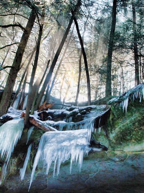 Winter Sunrise In Hocking Hills State Park Photograph by Dan Sproul