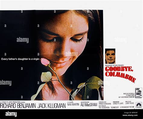 ALI MACGRAW FILM POSTER GOODBYE COLUMBUS (1969 Stock Photo, Royalty Free Image: 30947099 - Alamy