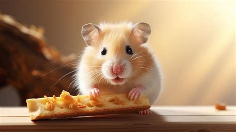 Premium AI Image | a mouse eating a piece of food