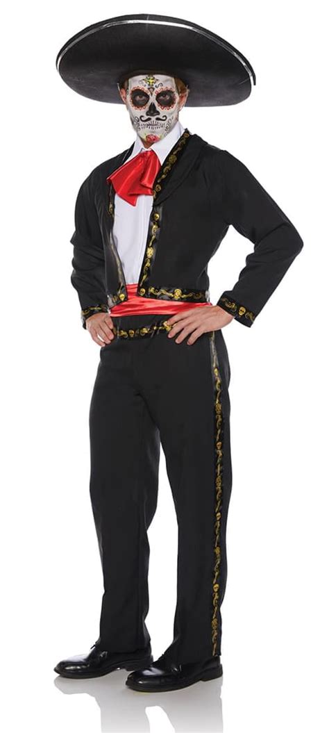 Skull Mariachi Men's Adult Halloween Costume, One Size, (42-46) - Walmart.com - Walmart.com