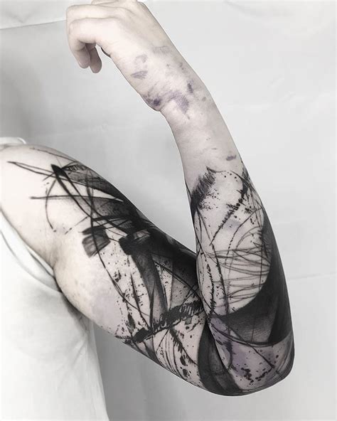 Abstract black sleeve tattoo - Tattoogrid.net