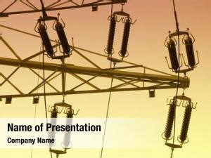 Tower electrical transmission sky sunset PowerPoint Template - Tower electrical transmission sky ...