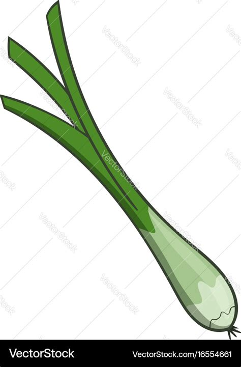 Green onion icon cartoon style Royalty Free Vector Image