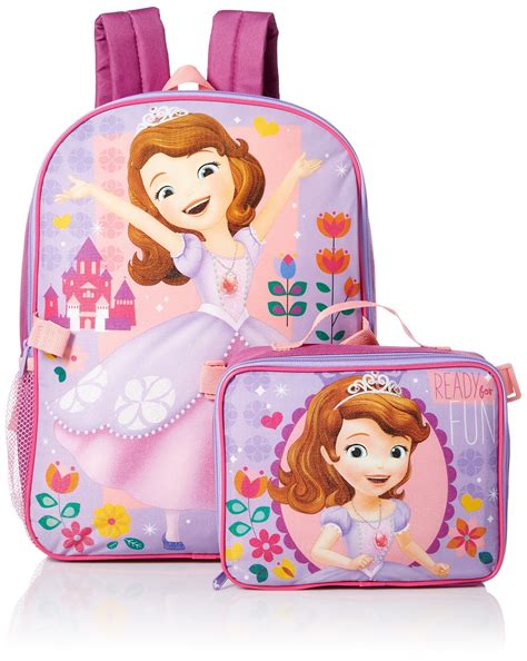 Backpack - Disney - Sofia the First - w/Lunch Bag Dance Pink/Purple New 413506 - Walmart.com