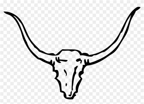 Bull Skull Cow Horn Steer Longhorn Ranch Texas - Bull Horns Clipart - Free Transparent PNG ...