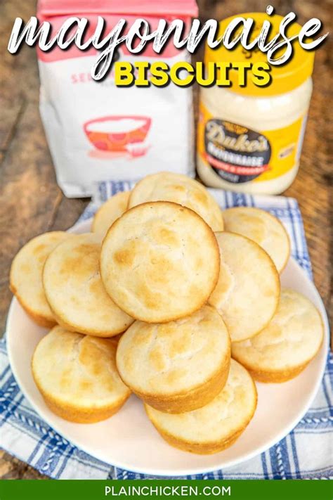 Quick & Easy Mayonnaise Biscuits Recipe - do you want to know the secret ingredient to make the ...