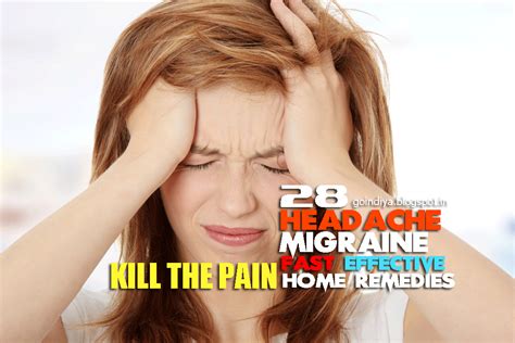 28 Quick Home Remedies for Headache, Migraine, Sinus - Kill the Pain - Natural Home Remedies ...