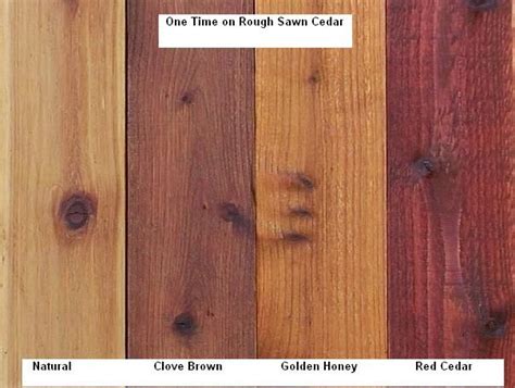 Cedar Stain Color Chart