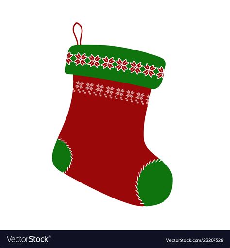 Empty christmas stocking Royalty Free Vector Image