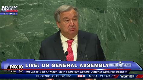 1ST SPEECH: Antonio Guterres Addresses United Nations After Being Sworn ...