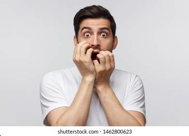 Young Man Covering Mouth Hands Round Stock Photo 1462800623 | Shutterstock