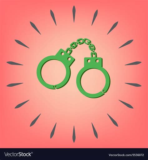 Handcuffs symbol of justice police icon Royalty Free Vector