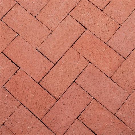 Mutual Materials 8 in. x 4 in. x 2.25 in. Brick Red Clay Paver (240 ...