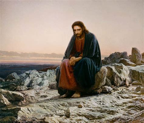 Christ in the desert - Iwan Nikolajewitsch Kramskoi as art print or hand painted oil.