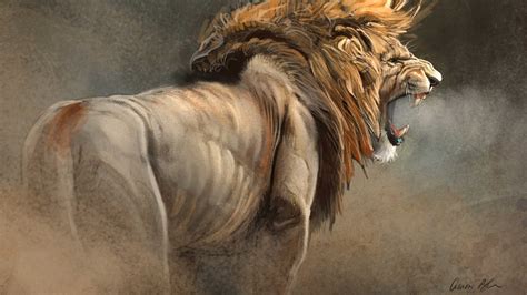 Lion "When The King Speaks" - Time Lapse Digital Painting - YouTube