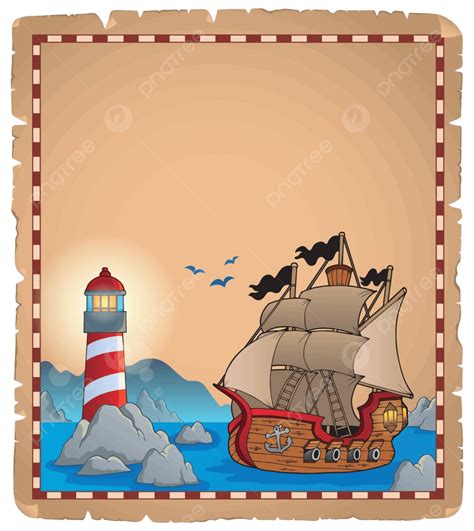 Pirate Theme Parchment 7 Vector Sea Drawing Vector, Vector, Sea, Drawing PNG and Vector with ...