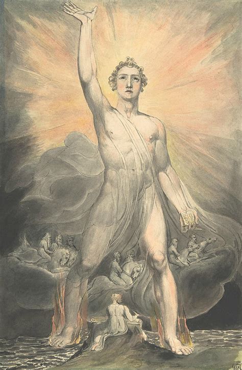 Angel of the Revelation Drawing by William Blake - Fine Art America