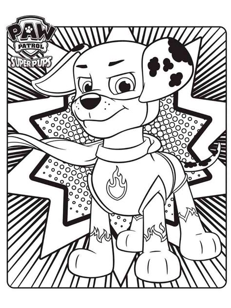 Paw Patrol Mighty Pups coloring pages