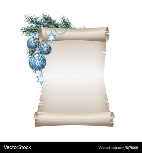 Christmas scroll Royalty Free Vector Image - VectorStock