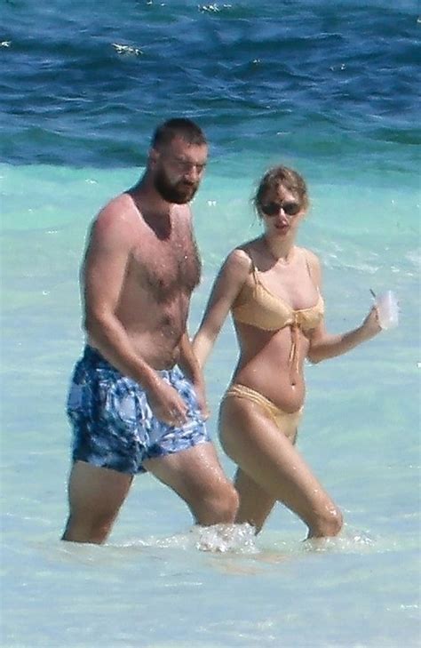 Taylor Swift and Travis Kelce share steamy kiss in the Bahamas during ...