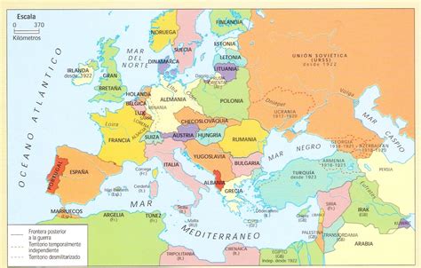 Historia Contemporánea (4to año): mapas sobre la Primera Guerra Mundial