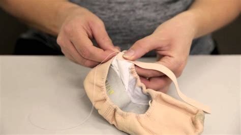 Premier School of Dance: How to sew elastics on flat ballet shoes - YouTube