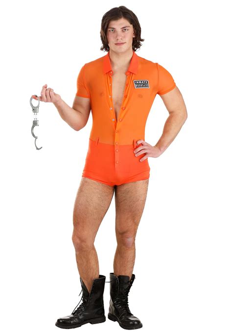 Sexy Orange Prisoner Men's Costume | Sexy Costumes