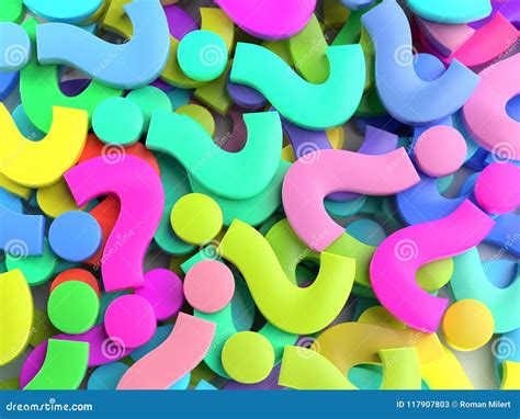 Colorful Question Mark Signs Stock Illustration - Illustration of font, text: 117907803