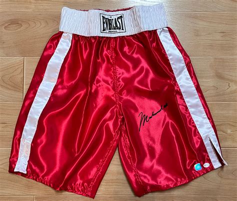 Muhammad Ali Signed Red Everlast Boxing Trunks Online Authentics and SSG COA - A&R Collectibles ...