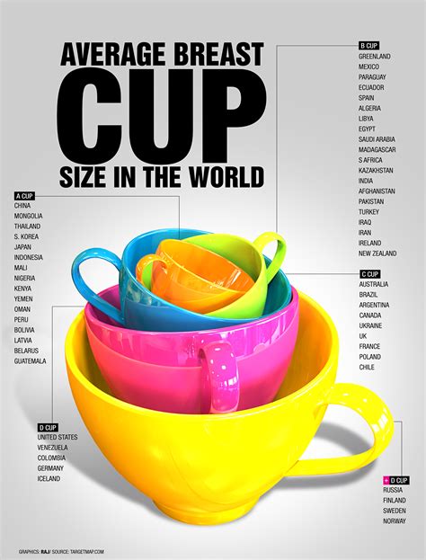 Average Breast Cup Size Around the World [Infographic ...