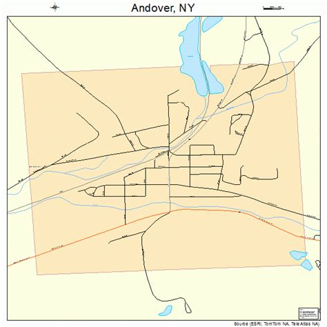 Andover New York Street Map 3602143