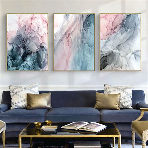 Wall Art prints - Colorful Ink Abstract 3 sets - Poster Prints -Canvas Prints - Art Prints ...