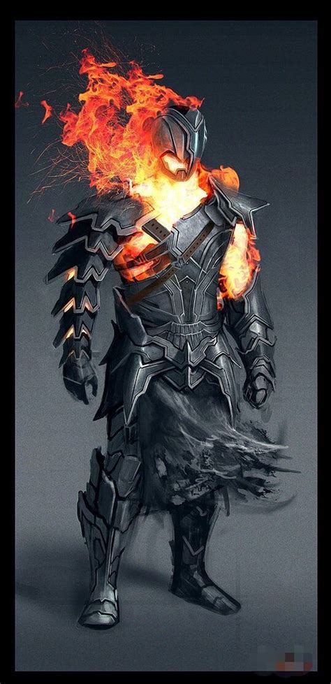 Ghost Rider, Rpg Character, Character Concept, Fire Warrior, Digital Painting, Digital Artist ...