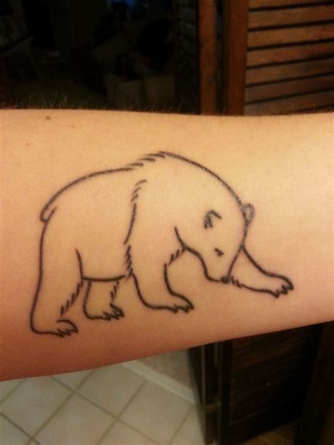 Done by Jon at Living Art Tattoo in Northampton, MA Love my rad polar bear. | Bear tattoo ...