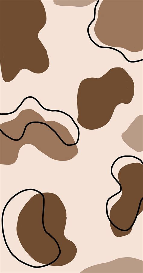 Aesthetic Brown Pastel posted by Zoey Cunningham, brown cow print HD phone wallpaper | Pxfuel