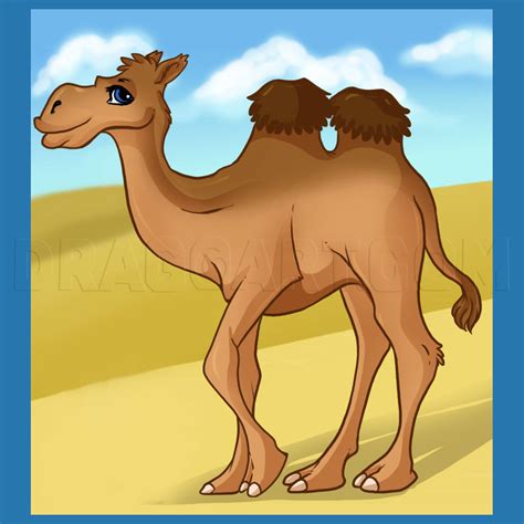 How To Draw A Cartoon Camel, Step by Step, Drawing Guide, by Dawn - DragoArt