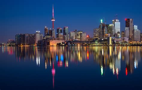 The magnificent Toronto skyline at night. Slightly to the east of the city, you’ll find Polson ...