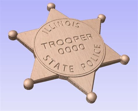 Illinois State Trooper Badge Personalized Custom 3D V CARVED - Etsy