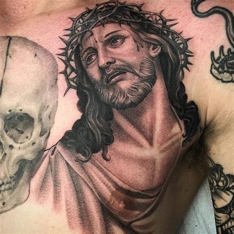 Jesus via @juan_teyer #JuanTeyer #blackandgrey #portrait #jesus #religious Zeus Tattoo, Ink ...