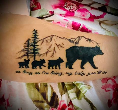 Mama Bear Tattoo | Mama bear tattoos, Momma bear tattoo, Baby bear tattoo