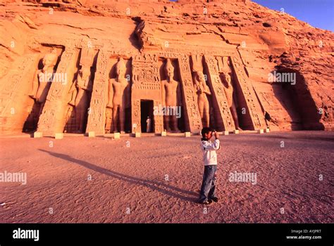 View of the temple of Abu Simbel at Sunrise, Egypt Stock Photo - Alamy